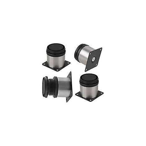 Set mit 4 höhenverstellbaren Möbelfüßen, Tischbeinen aus Metall, Küchenmöbelfüßen, Möbelfüßen für Schränke, Regale und Tische aus Edelstahl