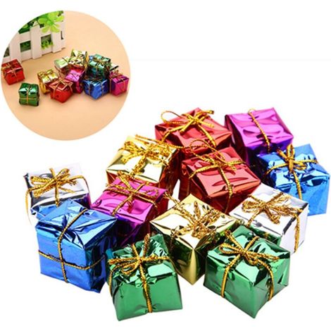 12 Mini-Weihnachtsbaumschmuck-Geschenkboxen – Hängender Weihnachtsbaumschmuck – Robuster und wiederverwendbarer Weihnachtsschmuck für Kinder (1/5)