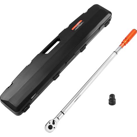 Mophorn Klick-Drehmomentschlüssel, 3/4 Zoll Antrieb 136–814 N.m, Zweiwege-Drehmomentschlüssel-Set mit Zweibereichsskalen, 48 Zähne ±3 % hohe Präzision legierter Stahl für Autoreparatur Orange