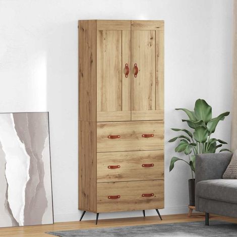 vidaXL  Highboard  Artisan Oak 69.5 x 34 x 180 cm Engineered Wood