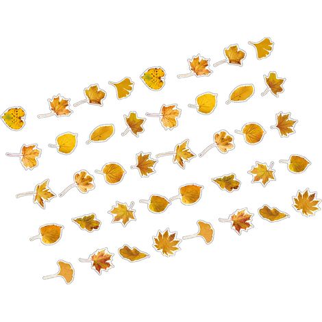 40 PET-Blattaufkleber, Pflanzenaufkleber, DIY-Anleitung, Pflanzenmotivaufkleber, Goldblätter (1/5)
