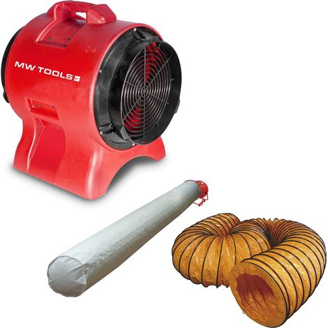 Ventilateur MV300PP avec tuyau et sac filtrant MW Tools MV300PPSET