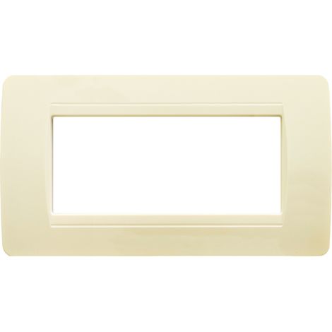 Placche Classic 506 6M Moduli tecnopolimero Sabbia Compatibile Bticino Matix SD68006-10 (1/2)