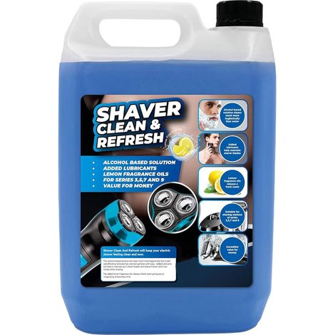 1 x 5 Litres Shaver Cleaning Refill Fluid Clean & Renew Cartridge