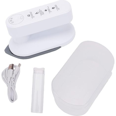 Cordless Steam Iron with 3 Temperature Settings and 5000mAh Battery (WHITE) (1/5)