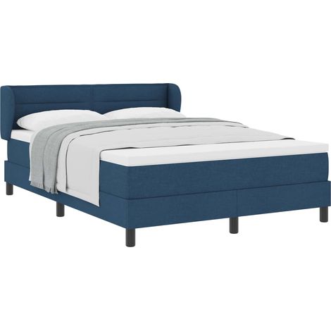 Maison Exclusive - Letto a molle con materasso Blu 140 x 190 cm Tessuto
