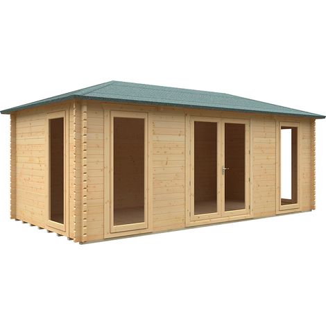 20x10 The Regatta 44mm Cabin - L595 x W298.2 x H269.3 cm - Solid Wood/Softwood/Pine - Natural