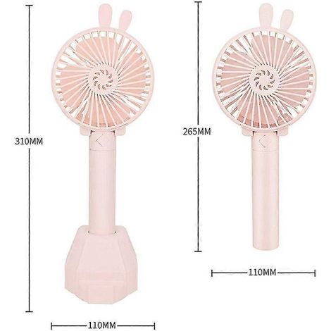Ventilateur électrique portable (rose) (1/4)