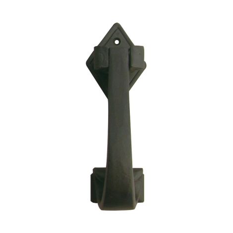 Ouvre&Déco – Heurtoir de porte d'entrée pendentif en fer noir – Dimensions 60mm x 170mm – Accessoires inclus : 2 vis bois – Élégance durable