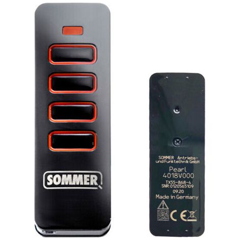 Mando a distancia Sommer Pearl negro de 4 canales 4018v000