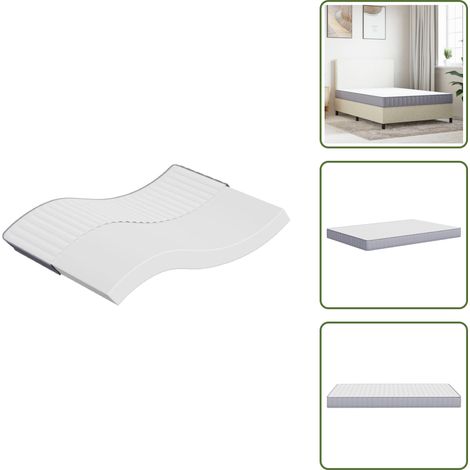 Materasso senza molle - vidaXL Materasso in Schiuma Mediamente Morbido 140x190 cm - Comfort notte
