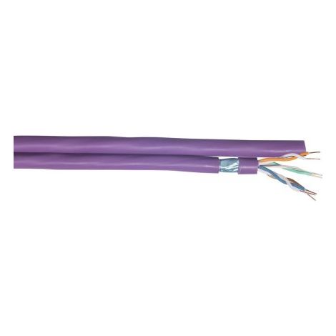 Câble Ethernet catégorie 6a F/FTP CAE Multimedia Connect, Violet, 100m LSZH Sans terminaison LSZH ( Prix pour Bobine de 100 Mètres )