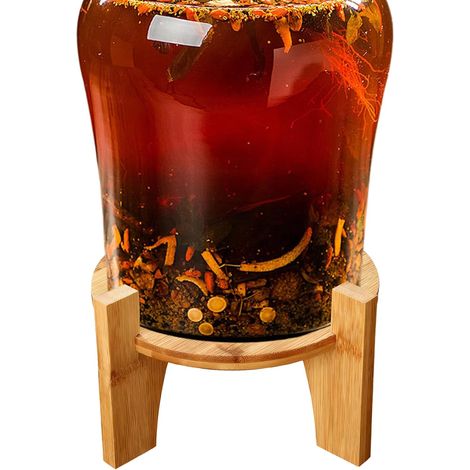 Support pour distributeur de boissons - Accessoires de cuisine en bois avec (1/5)
