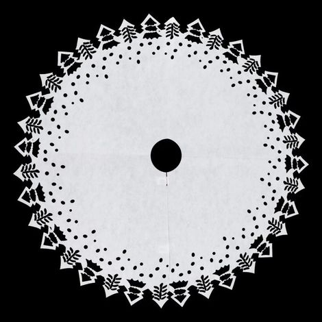 Paris Prix - Tapis Pour Pied De Sapin noël 100cm Blanc (1/2)