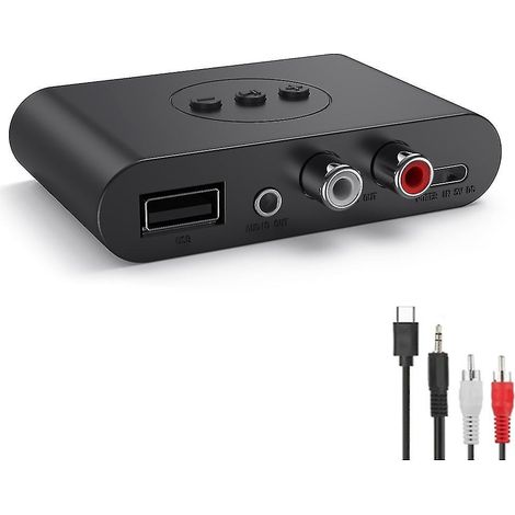 Bluetooth 5.2-Audioempfänger, NFC, USB-Flash-Laufwerk, RCA, USB-AUX, WLAN-Stereo-Audioadapter