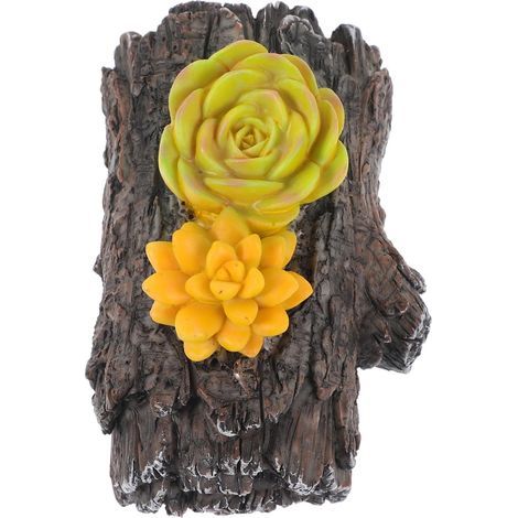 Cache-clés Extérieur Résine Boîte De Rangement Pour Clés De Jardin Décor De Souche Vintage (1/5)