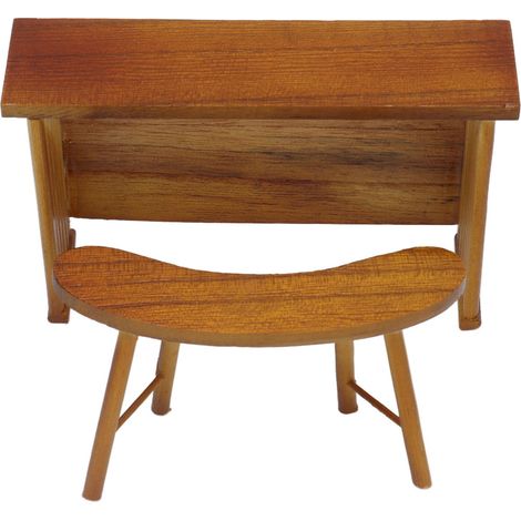 Tabouret De Bar Miniature - Échelle 1 12 - Pour Maison De Poupée - En Bois Naturel - Décoration Intérieure - Lot De 2