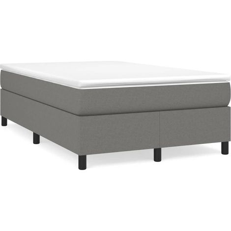 Boxspringbett mit Matratze Dunkelgrau 120x190 cm Stoff (1/5)