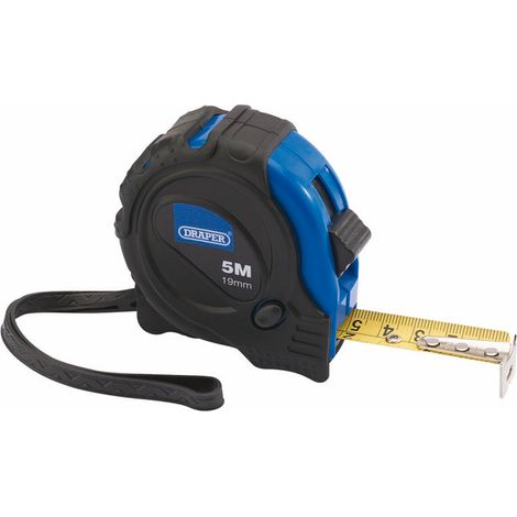 Draper 83490 Measuring Tape 5M 16ft 19mm Blade ABS Case with Soft Grip EMTGD/12 (1/2)