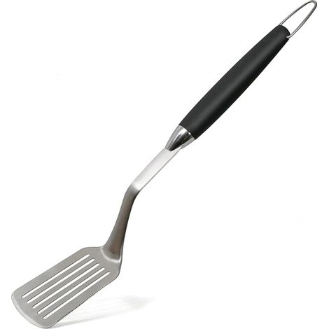 wenco Spatule pour Barbecue avec Lame intégrée de 51 cm, en Acier Inoxydable et Plastique, résistante à la Chaleur, poignée Ergonomique, avec Suspension et poignées encastrées, argenté (1/5)