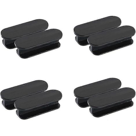 Un ensemble de 8 poignées adhésives noires pour portes et fenêtres, poignées auto-adhésives et poignées auxiliaires pour armoires de cuisine (1/5)