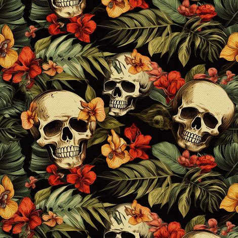Tela Oxford decorativa para exteriores - Motivo de calavera I DX4704 (1/5)