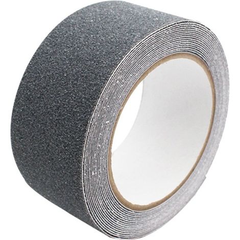 Bande Antidérapante - 10 cm x 5 m - Pour Marches D'escalier Intérieures Et Extérieures - PVC Épais Avec Oxyde D'aluminium Grain 80 - 1 Pièce (1/5)