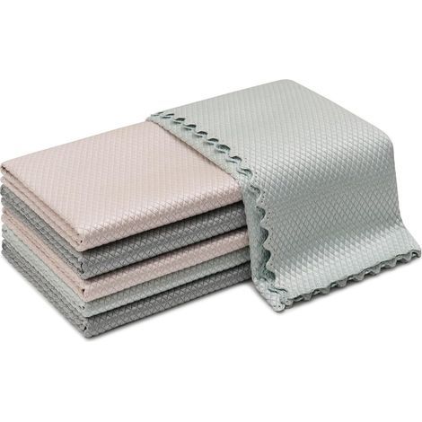 Set of 6 Multifunctional Microfiber Cleaning Cloths for Bathroom, Home, Kitchen, Office, Car, Motorcycle, Multicolor, 40 x 30 cm (1/5)