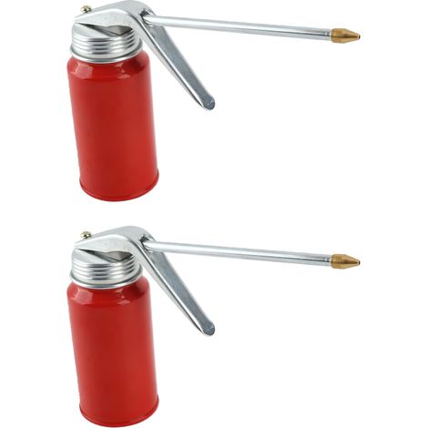 Lot de 2 aérosols de lubrification pour pistolet à huile, en acier laminé à froid, avec pompe manuelle, pour roulements de motos, 200 ml (1/5)