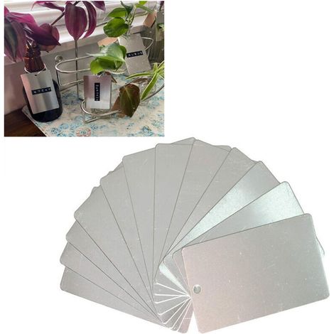 50 pezzi, etichette in alluminio per piante, alberi, giardino, esterni, in metallo, vuote e stampabili (1/4)