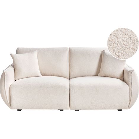 Modulsofa 2-Sitzer MESNALI Cremeweiß Bouclé (1/5)