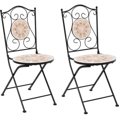 Gartenstuhl 2er Set SETTALA klappbar Metall Bunt (1/5)