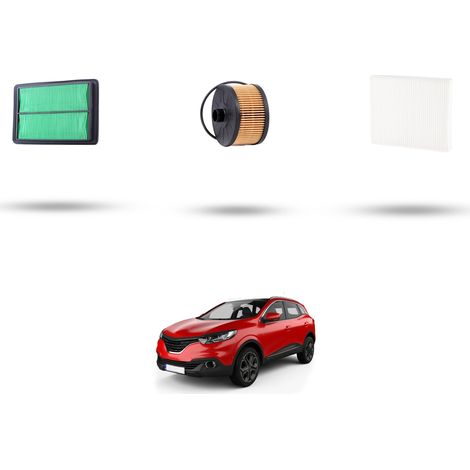 Kit tagliando 3 filtri compatibile con Renault Kadjar (HFE) 1.2 Tce 96kw dal 2015 (1/4)