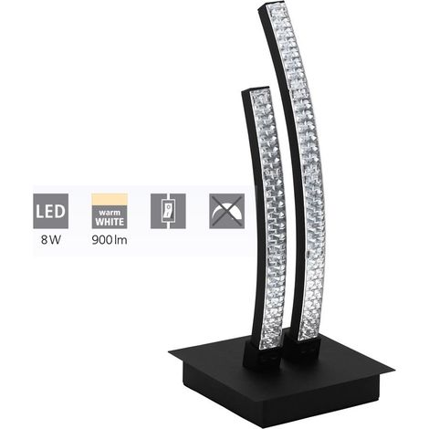Lampe de table Lejia's Black Transparent H: 33cm avec interrupteur de câble 3000k (1/4)