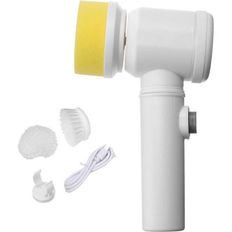 Nettoyeur de Salle de Bain Sans Fil, Brosse de Nettoyage USB Rechargeable