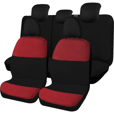 Lupex Shop - Coprisedili Auto Compatibili con 600 ‘03, Tessuto Policotone, Made In Italy, Anteriori e Posteriori, colore Grigio / Nero (1/5)
