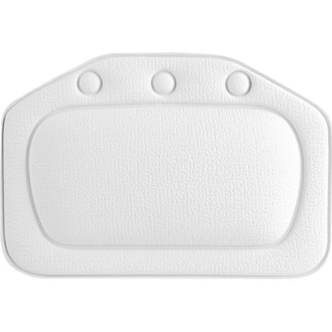 Coussin de bain blanc rembourré en mousse douce pour tête, cou, dos, appui-tête de baignoire spa, accessoire de salle de bain