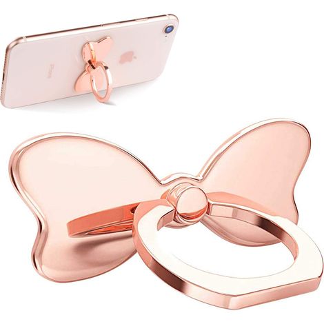 Support de téléphone portable en métal avec anneau de maintien, support arrière pliable, poignée, boucle, fixation voiture, crochet, béquille 360° pour iPhone et Samsung Galaxy. Accessoires mignons po (1/5)