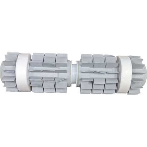 2 Spazzole Posteriori PVC Corte Termofuse con 2 Anelli Wonder & Cuscinetto Centrale per Robot Maytronic Dolphin E 60 – E 70 / Poolstyle 60 / M 550 – M 600 – M 700 / Zenit 55 - 60 - 70 / Cosmos 30 / Pr (1/4)