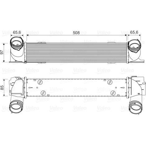 Intercooler, échangeur Valeo 818553 BMW 17512468100 17517524916 7524916