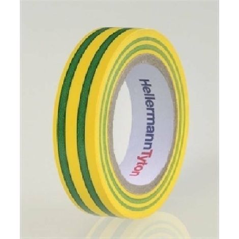 Helatape flex 15 - cinta de aislamiento de pvc multifuncional color verde amarillo 710-00106