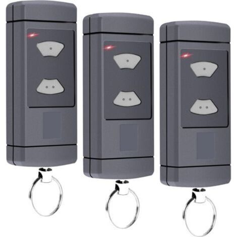 Mando a distancia portátil compatible con Hörmann – 40,685 MHz – Paquete de 3 para los modelos HSM2/HSM4/HSE2/HSE4/HS2/HS4, 2 canales
