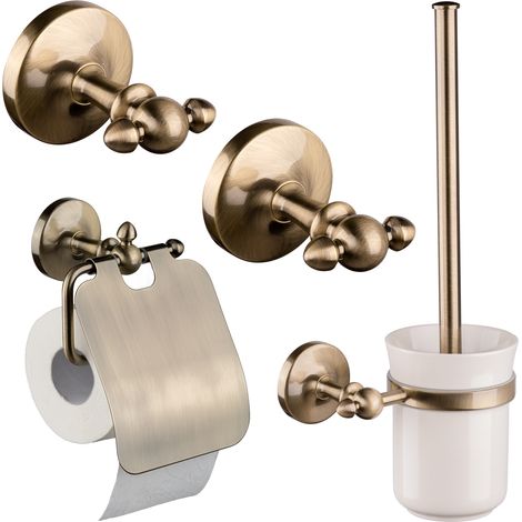 PaulGurkes Bad-Accessoires Nostalgie Messing Bronze Set Antike Bad-Accessoires (1/4)