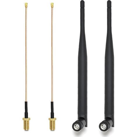 4PCS 868 MHz Antenne SMA Adaptateur, 860 et 890 MHz Omnidirectionnelle 868 MHz avec Rallonge IPEX 15 cm, Antenne Extérieure Gain 3 dBi pour Modules IoT et Répéteur WiFi (1/5)