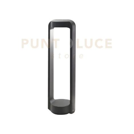 Paletto a LED Integrato GES451C - Lampada da Terra in Alluminio Antracite, 13W 1200lm 3000K, IP65 - Gealuce