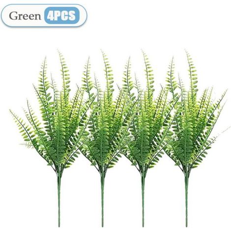 plantes artificielles fougères de Boston fausses plantes vertes plante artificielle extérieur intérieur - Green-4PCS