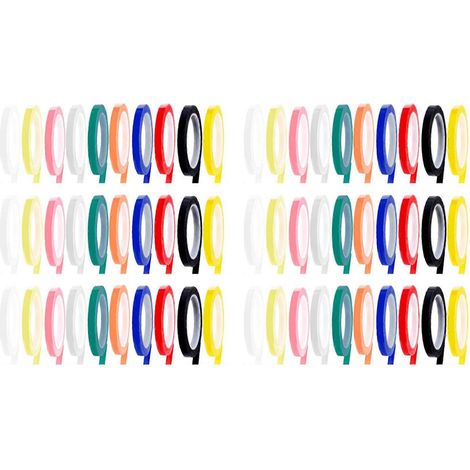 60 rouleaux de ruban adhésif pour autoclave et stérilisationlargeur 6 mmlongueur 550 mmruban d'identification des instruments10 couleurs assorties (1/5)