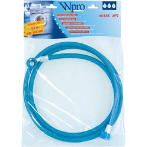 Tuyau d'eau alimentation droit/coudé 1,5m F/F (484000001132) Lave-linge WPRO (1/2)