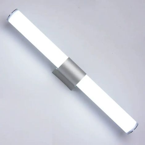 Applique murale LED miroir salle de bain métal verre E14 lampe luminaire de salle de bain avec prise éléctrique-Crezuo