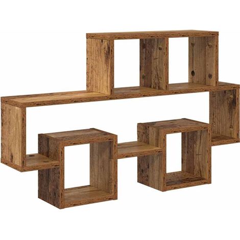 Étagère murale,Étagère flottante Bois ancien 82 x 15 x 51 cm Bois d'ingénierie CFW53532 (1/5)